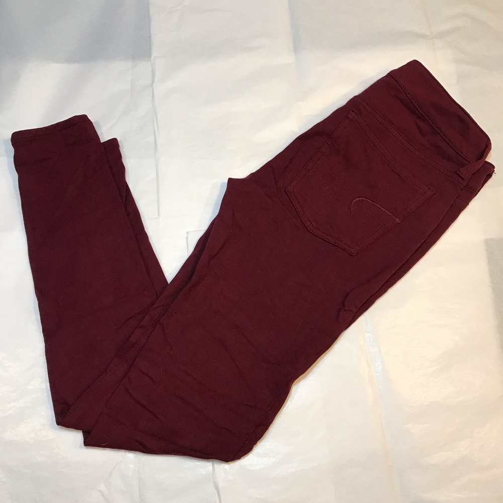AEO Maroon Jeggings